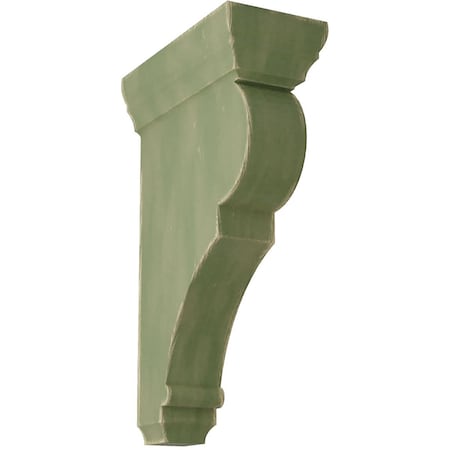 Ekena Millwork 2 1/2"W x 5 1/2"D x 10"H Medium Rojas Wood Vintage Decor Corbel, Restoration Green CORWD02X05X10RJGR